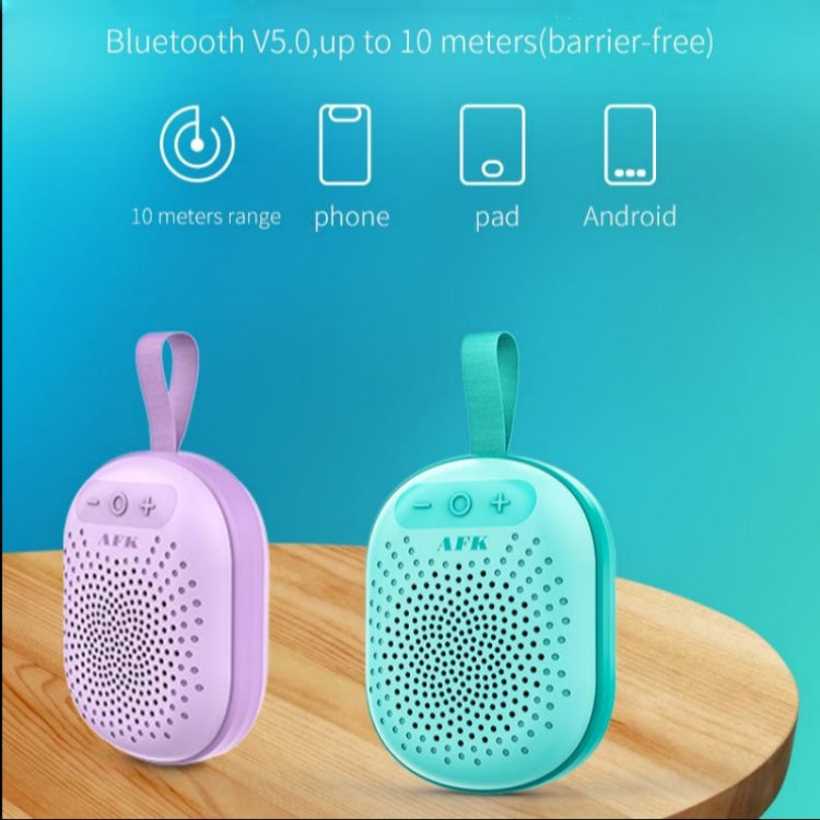 AEC BT513 RGB Light Waterproof Portable Bluetooth Speaker Support FM / TF Card(Moran Pink) - HoMEdemic™ 