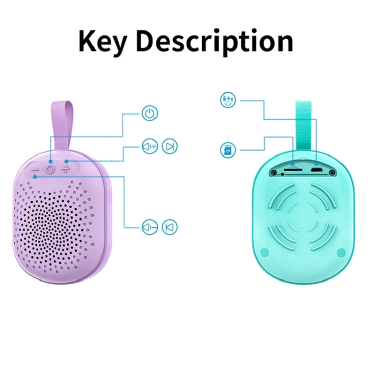 AEC BT513 RGB Light Waterproof Portable Bluetooth Speaker Support FM / TF Card(Moran Pink) - HoMEdemic™ 
