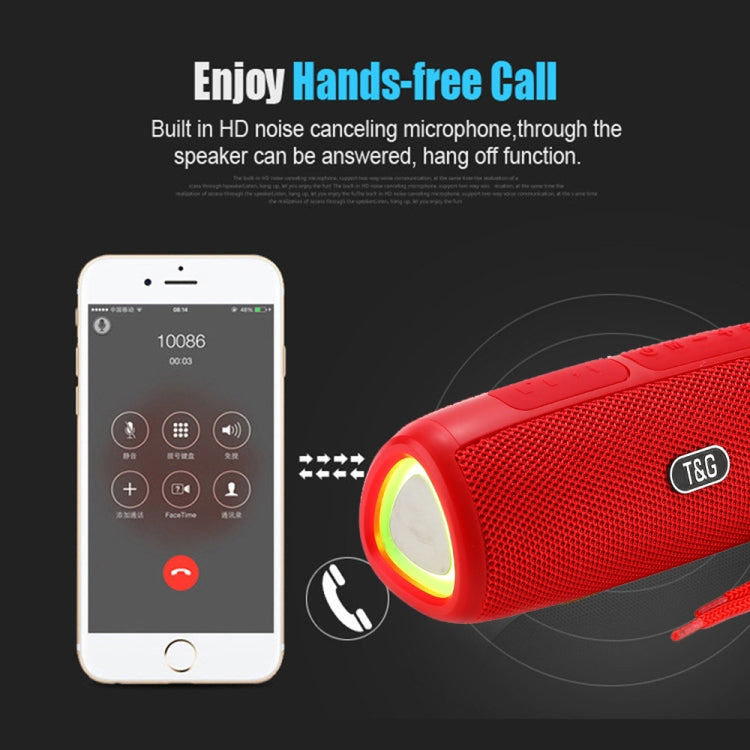 T&G TG344 Portable LED Light TWS Wireless Bluetooth Speaker(Red) - HoMEdemic™ 