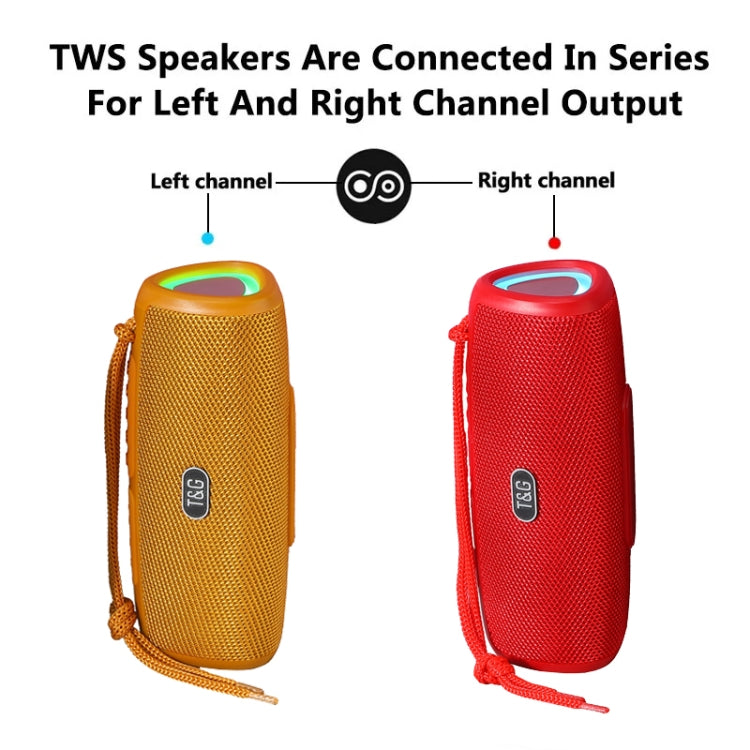 T&G TG344 Portable LED Light TWS Wireless Bluetooth Speaker(Red) - HoMEdemic™ 