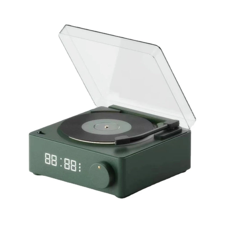 Duosi X11 Vinyl Atomic Retro Bluetooth Speaker Desktop Creative Alarm Clock(Green) - HoMEdemic™ 
