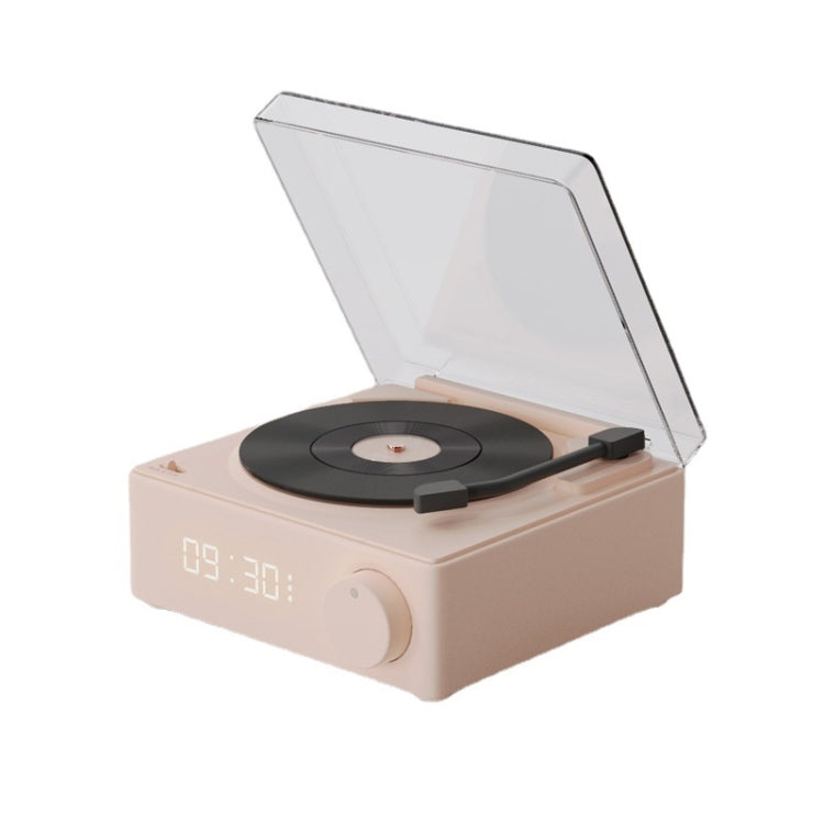 Duosi X11 Vinyl Atomic Retro Bluetooth Speaker Desktop Creative Alarm Clock(Pink) - HoMEdemic™ 