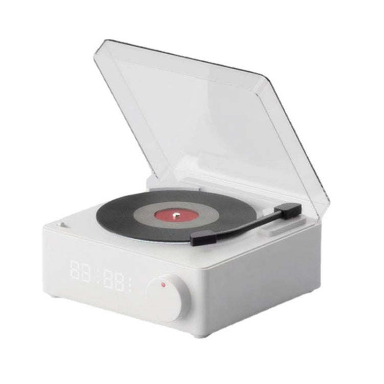 Duosi X11 Vinyl Atomic Retro Bluetooth Speaker Desktop Creative Alarm Clock(White) - HoMEdemic™ 