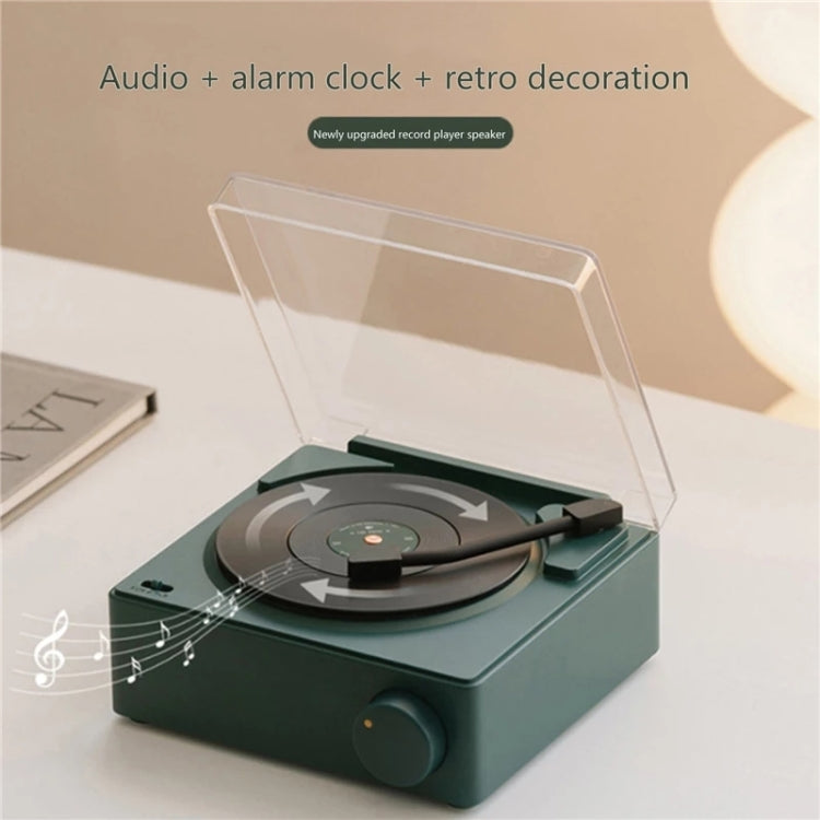 Duosi X11 Vinyl Atomic Retro Bluetooth Speaker Desktop Creative Alarm Clock(Yellow) - HoMEdemic™ 