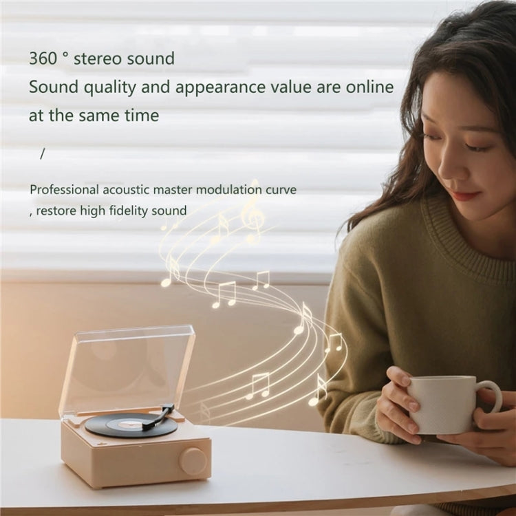 Duosi X11 Vinyl Atomic Retro Bluetooth Speaker Desktop Creative Alarm Clock(Green) - HoMEdemic™ 