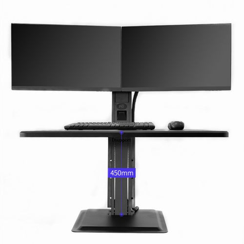 NORTH BAYOU NB S100 Computer Stand 22-27 inch Dual Monitor Mount with Keyboard Plate - HoMEdemic™ 