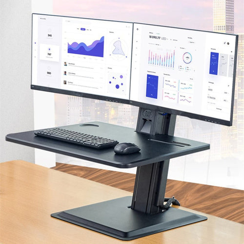 NORTH BAYOU NB S100 Computer Stand 22-27 inch Dual Monitor Mount with Keyboard Plate - HoMEdemic™ 