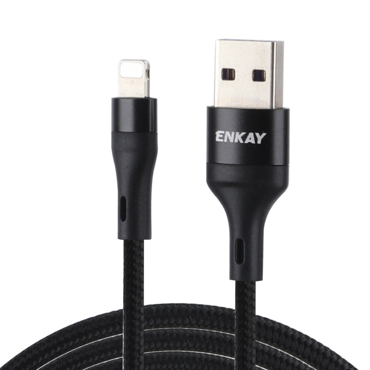 ENKAY ENK-CB118 1m USB 3.0 to 8 Pin 3A Fast Charging Sync Data Cable(Black) - HoMEdemic™ 