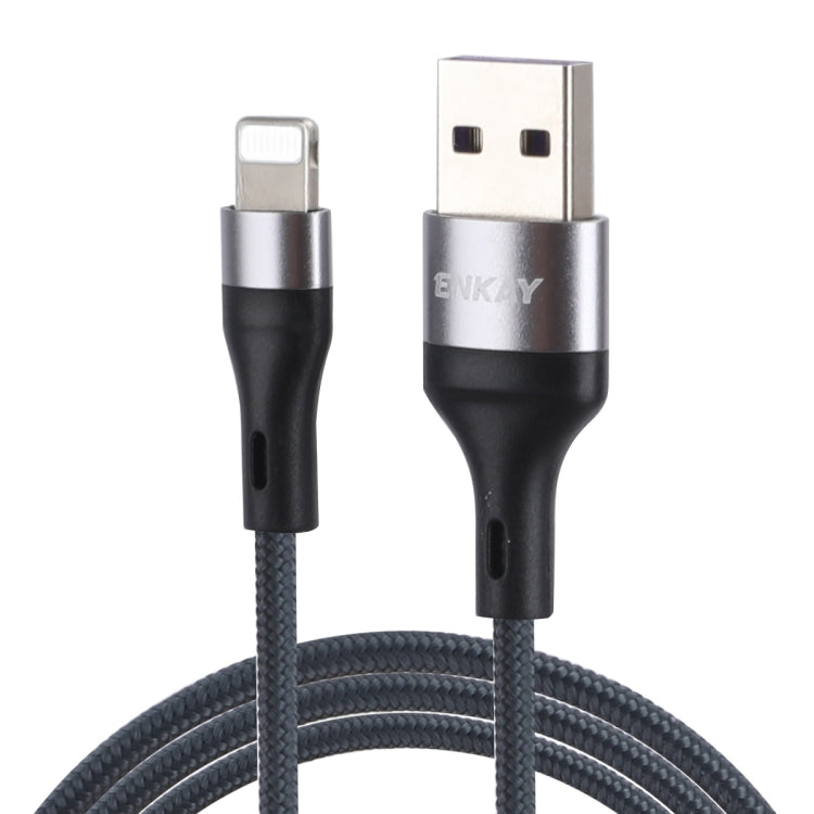 ENKAY ENK-CB118 1m USB 3.0 to 8 Pin 3A Fast Charging Sync Data Cable(Grey) - HoMEdemic™ 