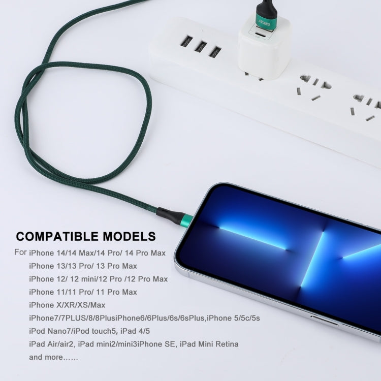 ENKAY ENK-CB118 1m USB 3.0 to 8 Pin 3A Fast Charging Sync Data Cable(Grey) - HoMEdemic™ 