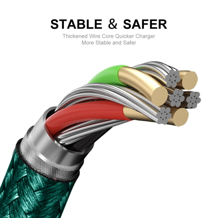 ENKAY ENK-CB118 1m USB 3.0 to 8 Pin 3A Fast Charging Sync Data Cable(Green) - HoMEdemic™ 