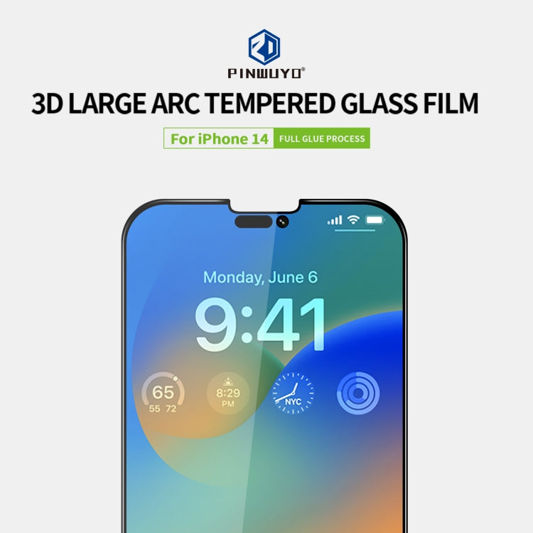 For iPhone 14 PINWUYO 9H 3D Curved Full Explosion-proof Tempered Glass Film - HoMEdemic™ 