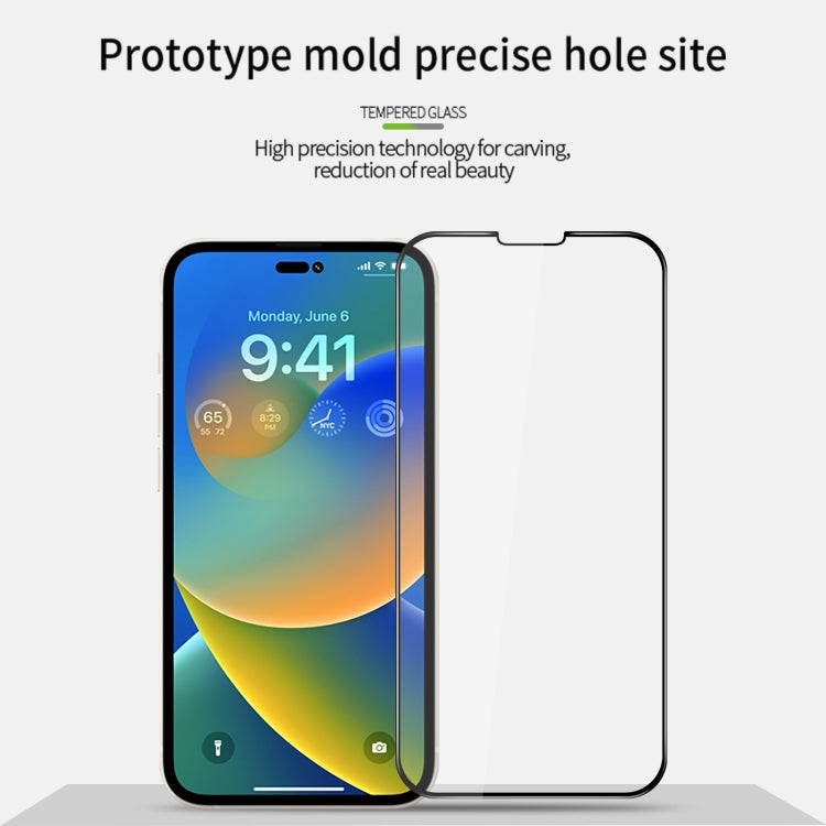 For iPhone 14 Plus MOFI 9H 3D Explosion-proof Curved Screen Tempered Glass Film(Black) - HoMEdemic™ 