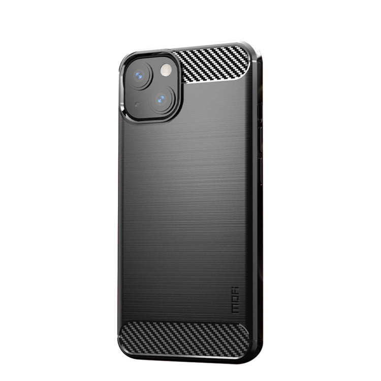 For iPhone 14 Plus MOFI Gentleness Brushed Texture Carbon Fiber TPU Phone Case  (Black) - HoMEdemic™ 