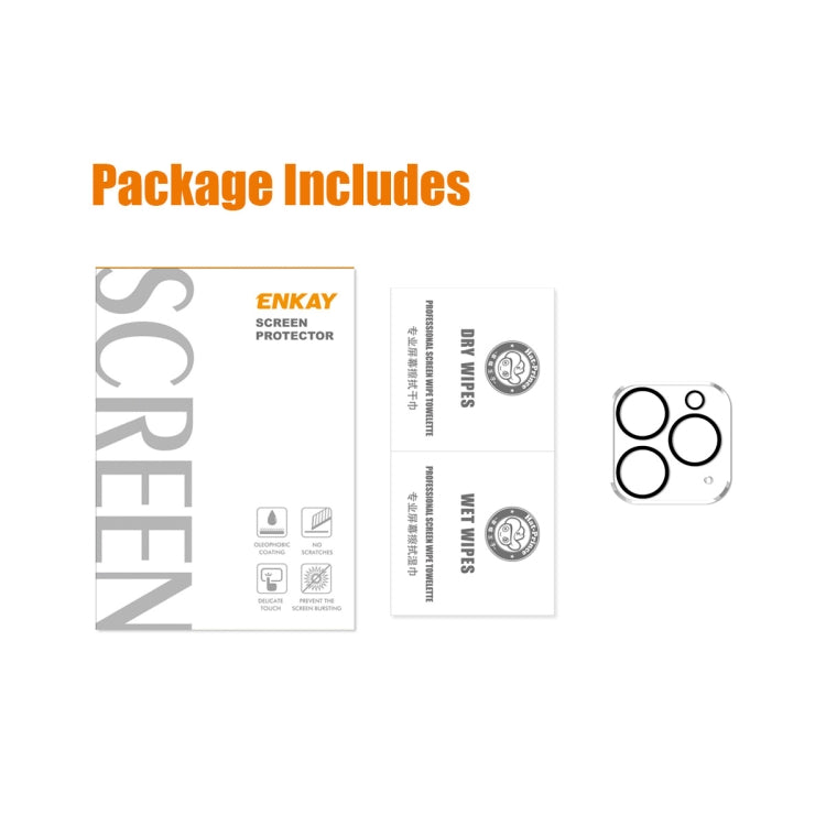 For iPhone 13 Pro / 13 Pro Max 1pcs ENKAY Hat-Prince 9H Rear Camera Lens Tempered Glass Film - HoMEdemic™ 