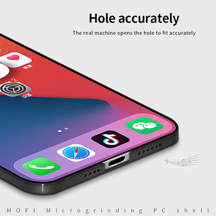 For iPhone 14 Plus  MOFI Fandun Series Frosted PC Ultra-thin Phone Case(Black) - HoMEdemic™ 