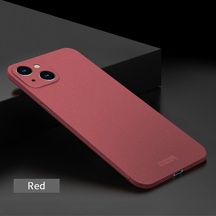 For iPhone 14 Plus  MOFI Fandun Series Frosted PC Ultra-thin Phone Case(Red) - HoMEdemic™ 