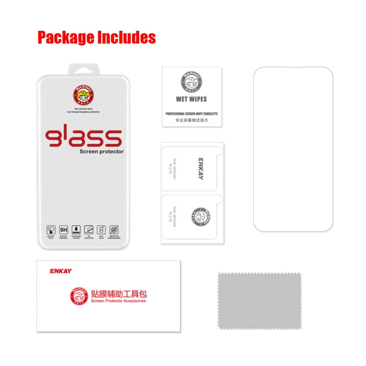 For iPhone 14 Plus / 13 Pro Max ENKAY 0.26mm 9H 2.5D Tempered Glass Film - HoMEdemic™ 