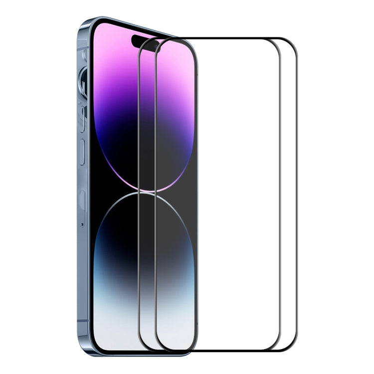 For iPhone 14 Pro Max 2pcs ENKAY 6D Full Glue Tempered Glass Full Film - HoMEdemic™ 