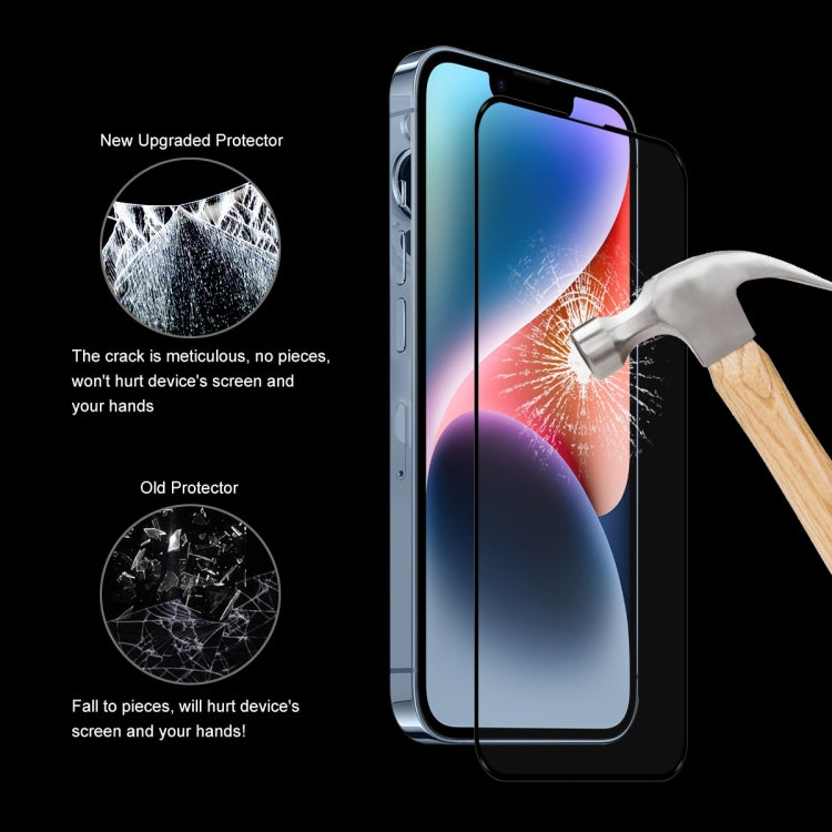 For iPhone 14 Plus 10pcs ENKAY Full Glue 0.26mm 9H 2.5D Tempered Glass Full Film - HoMEdemic™ 