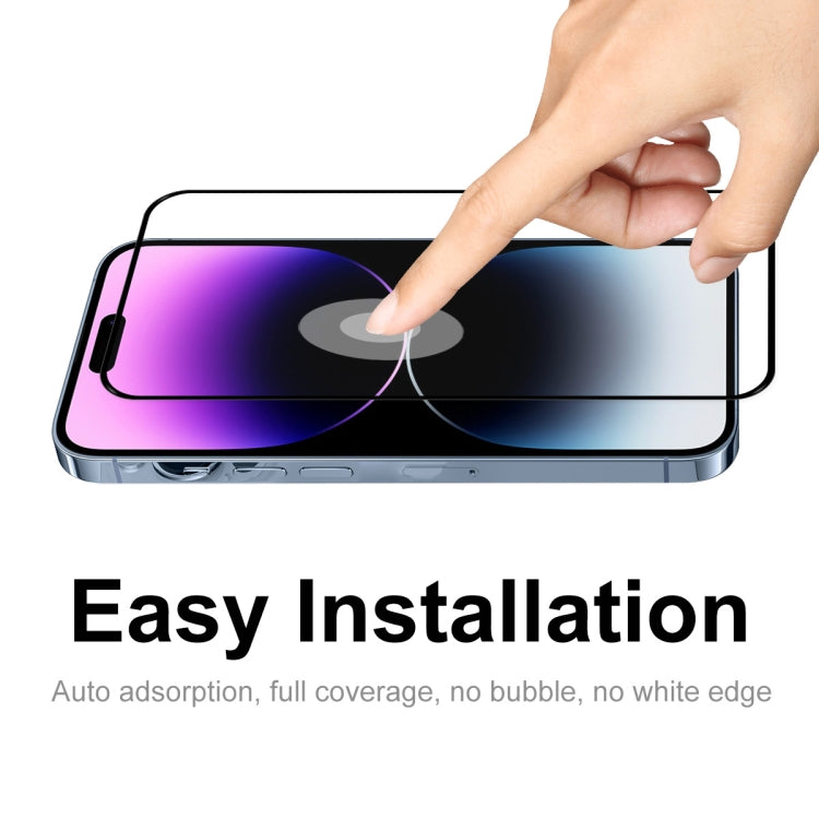For iPhone 14 Pro Max 10pcs ENKAY Full Glue 0.26mm 9H 2.5D Tempered Glass Full Film - HoMEdemic™ 