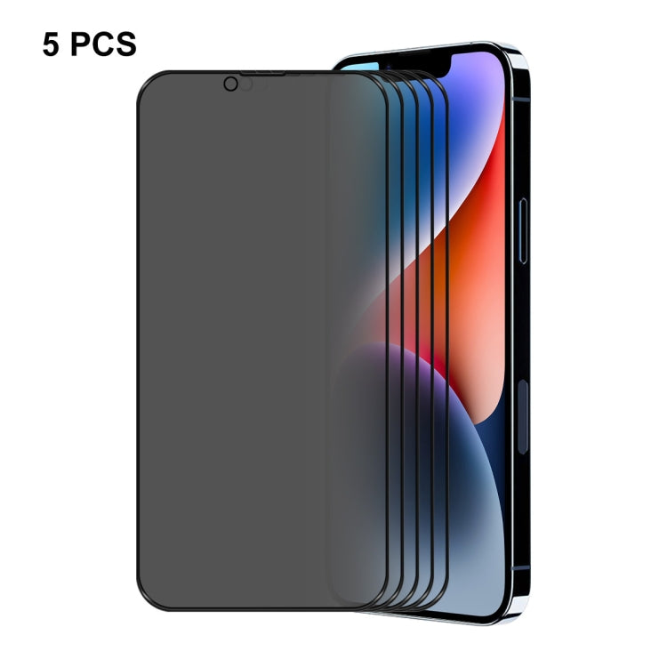 For iPhone 14 Plus 5pcs ENKAY 28 Degree Anti-peeping Tempered Glass Film - HoMEdemic™ 