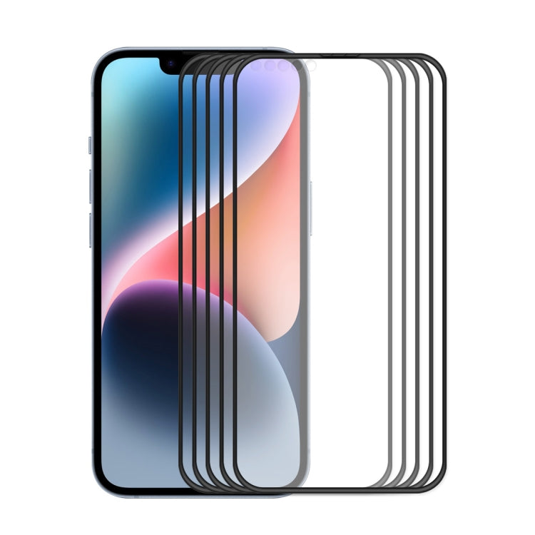 For iPhone 14 Plus 5pcs ENKAY Full Glue Tempered Glass Anti-fall Full Film - HoMEdemic™ 