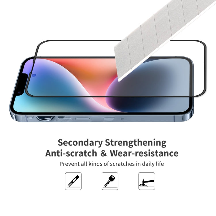 For iPhone 14 Plus 5pcs ENKAY Full Glue Tempered Glass Anti-fall Full Film - HoMEdemic™ 