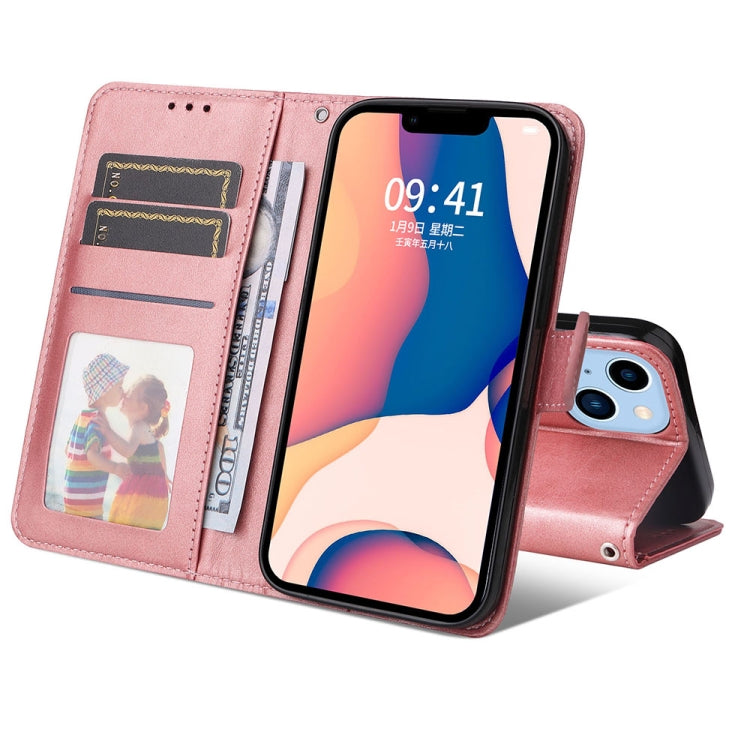 For iPhone 14 JSM Calf Texture Leather Phone Case (Pink) - HoMEdemic™ 