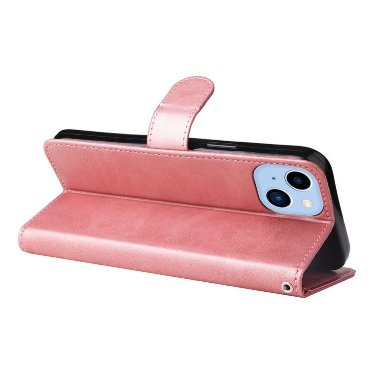 For iPhone 14 JSM Calf Texture Leather Phone Case (Pink) - HoMEdemic™ 