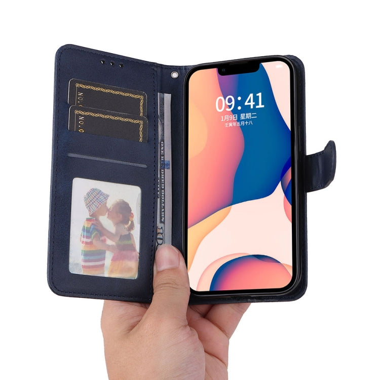 For iPhone 14 JSM Calf Texture Leather Phone Case (Blue) - HoMEdemic™ 