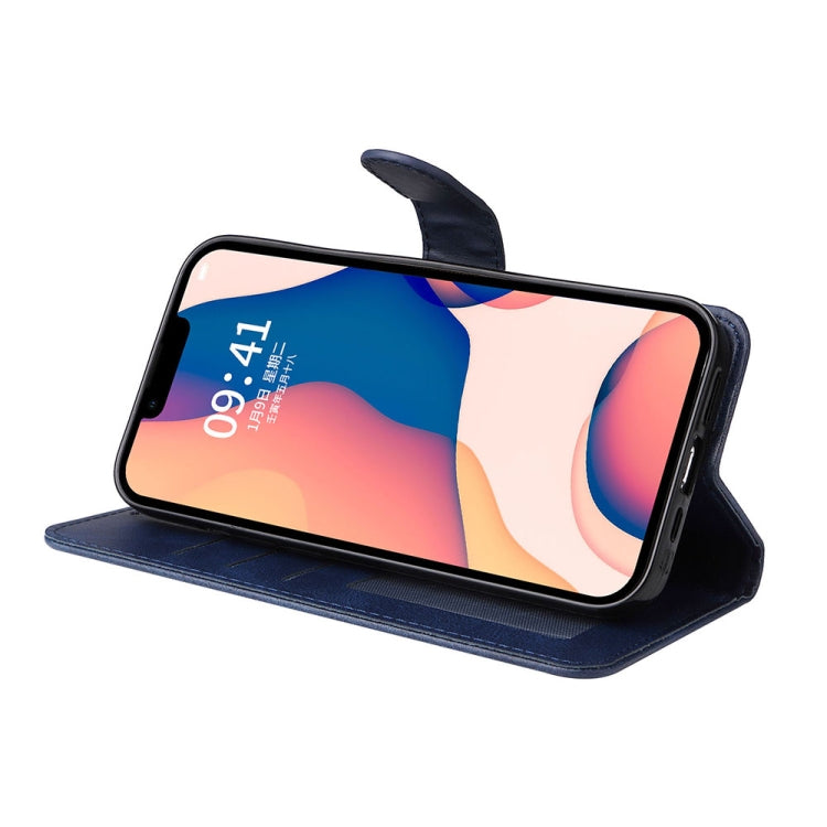For iPhone 14 JSM Calf Texture Leather Phone Case (Blue) - HoMEdemic™ 