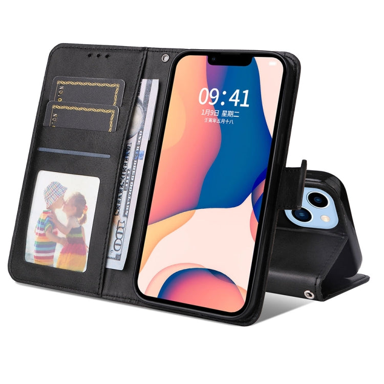 For iPhone 14 JSM Calf Texture Leather Phone Case (Black) - HoMEdemic™ 