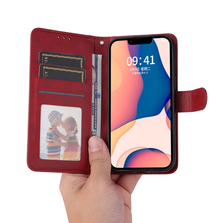 For iPhone 14 Plus JSM Calf Texture Leather Phone Case (Red) - HoMEdemic™ 