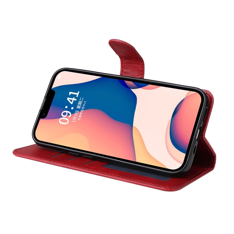 For iPhone 14 Plus JSM Calf Texture Leather Phone Case (Red) - HoMEdemic™ 