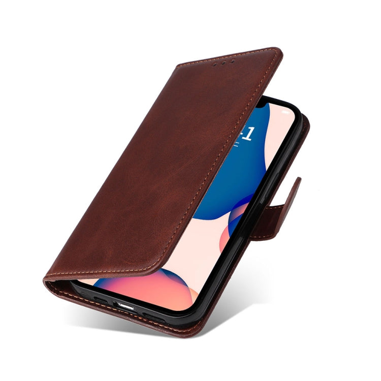 For iPhone 14 Plus JSM Calf Texture Leather Phone Case (Brown) - HoMEdemic™ 