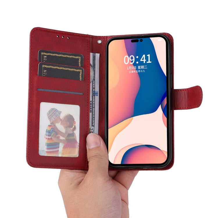 For iPhone 14 Pro JSM Calf Texture Leather Phone Case(Red) - HoMEdemic™ 