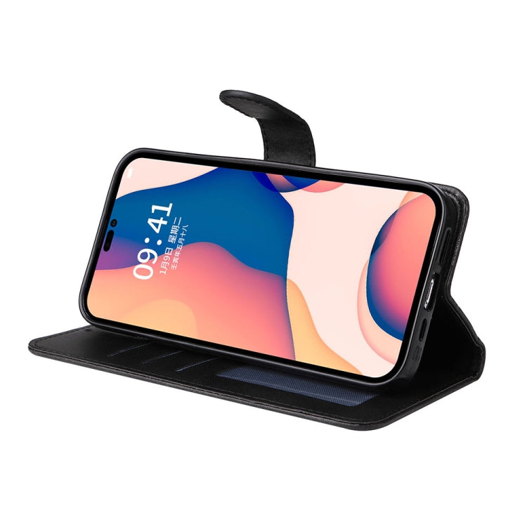 For iPhone 14 Pro JSM Calf Texture Leather Phone Case(Black) - HoMEdemic™ 
