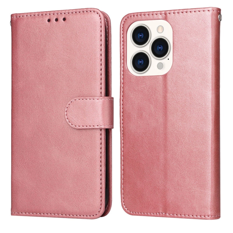 For iPhone 14 Pro Max JSM Calf Texture Leather Phone Case (Pink) - HoMEdemic™ 