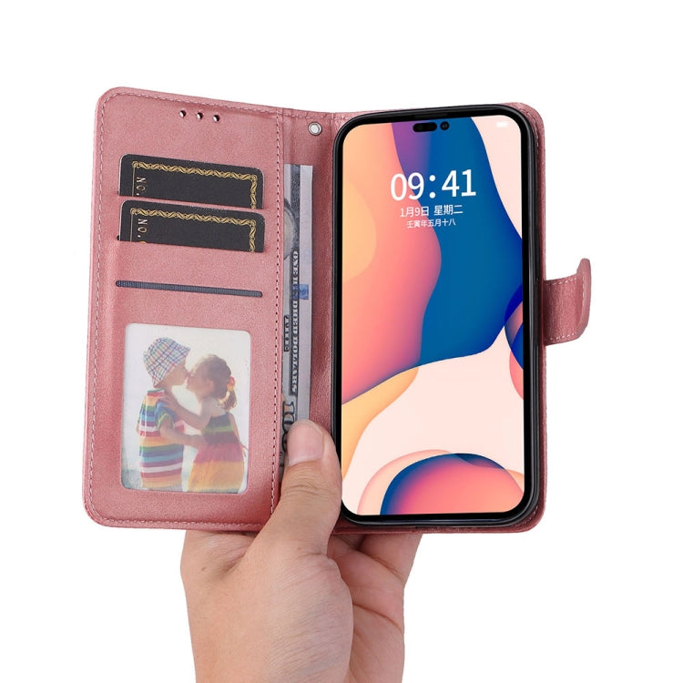 For iPhone 14 Pro Max JSM Calf Texture Leather Phone Case (Pink) - HoMEdemic™ 