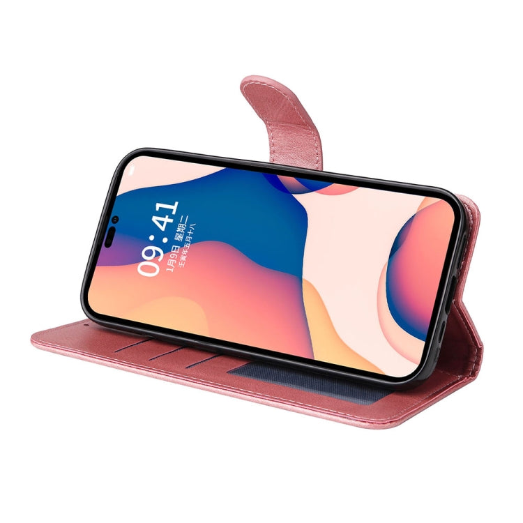 For iPhone 14 Pro Max JSM Calf Texture Leather Phone Case (Pink) - HoMEdemic™ 