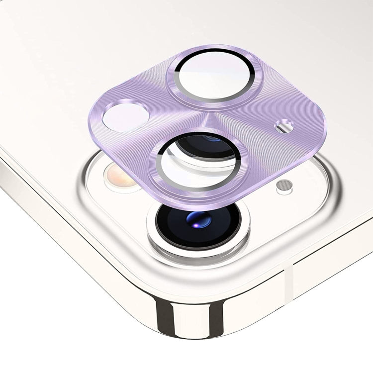 For iPhone 14 / 14 Plus ENKAY Aluminium Alloy Tempered Glass Lens Cover Film(Purple) - HoMEdemic™ 