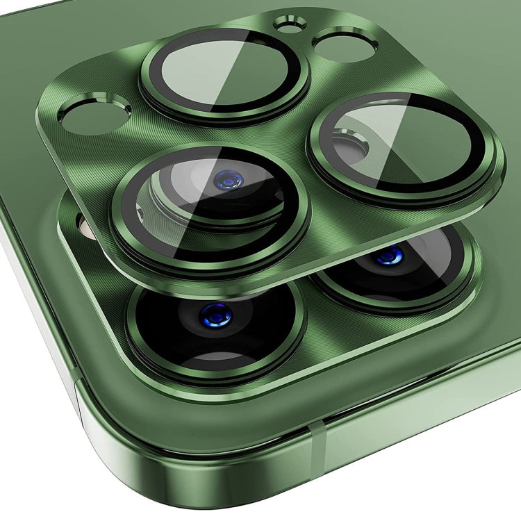 ENKAY Aluminium Alloy Tempered Glass Lens Cover Film For iPhone 14 Pro / 14 Pro Max (Dark Green) - HoMEdemic™ 