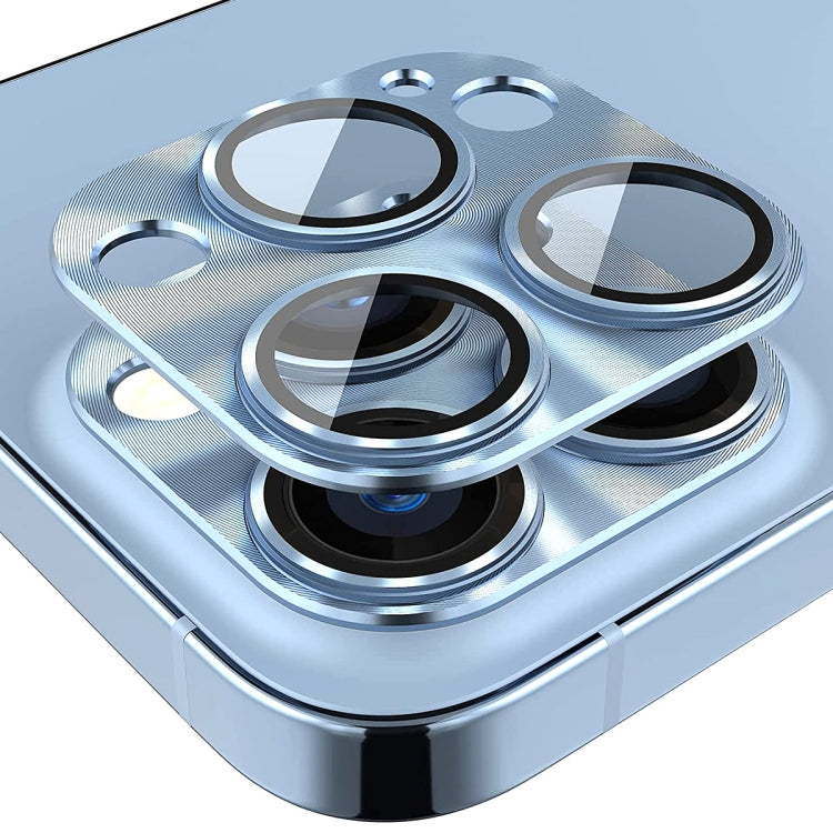 ENKAY Aluminium Alloy Tempered Glass Lens Cover Film For iPhone 14 Pro / 14 Pro Max (Sierra Blue) - HoMEdemic™ 