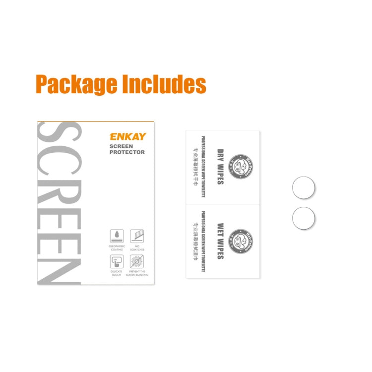 For iPhone 14 / 14 Plus 1 Set ENKAY 2 in 1 0.2mm 9H Tempered Glass Lens Film - HoMEdemic™ 