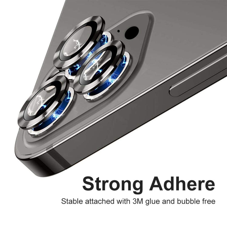 For iPhone 14 Pro / 14 Pro Max ENKAY 9H Rear Lens Metal Ring Tempered Glass Film(Silver) - HoMEdemic™ 