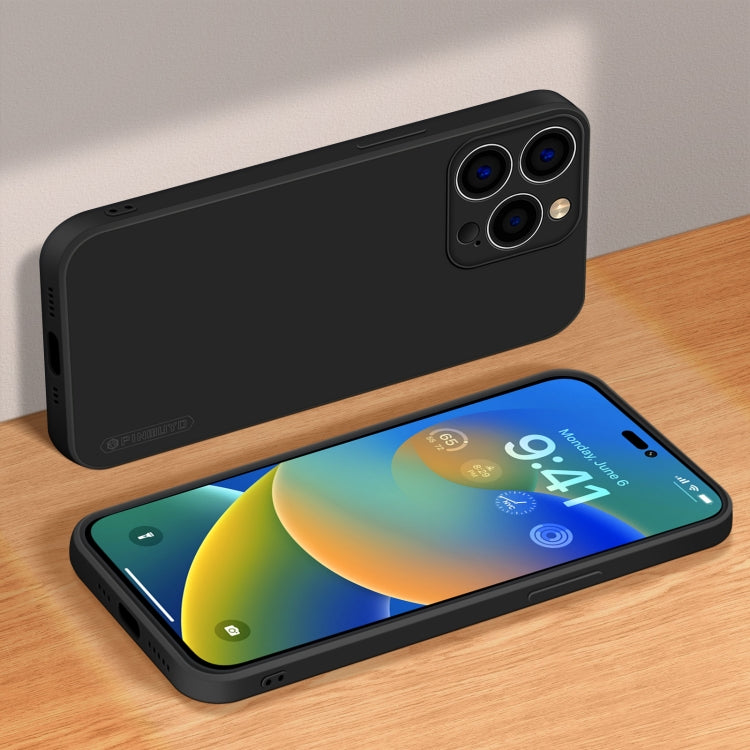 For iPhone 14 Pro PINWUYO Sense Series Liquid Silicone TPU Phone Case(Black) - HoMEdemic™ 