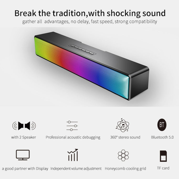 AEC BT601 RGB Light HiFi Soundbar Bluetooth Speaker Home Theater - HoMEdemic™ 