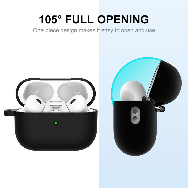 For Apple AirPods Pro 2 2022 ENKAY Thickened Silicone Protective Case with Keychain(Black) - HoMEdemic™ 