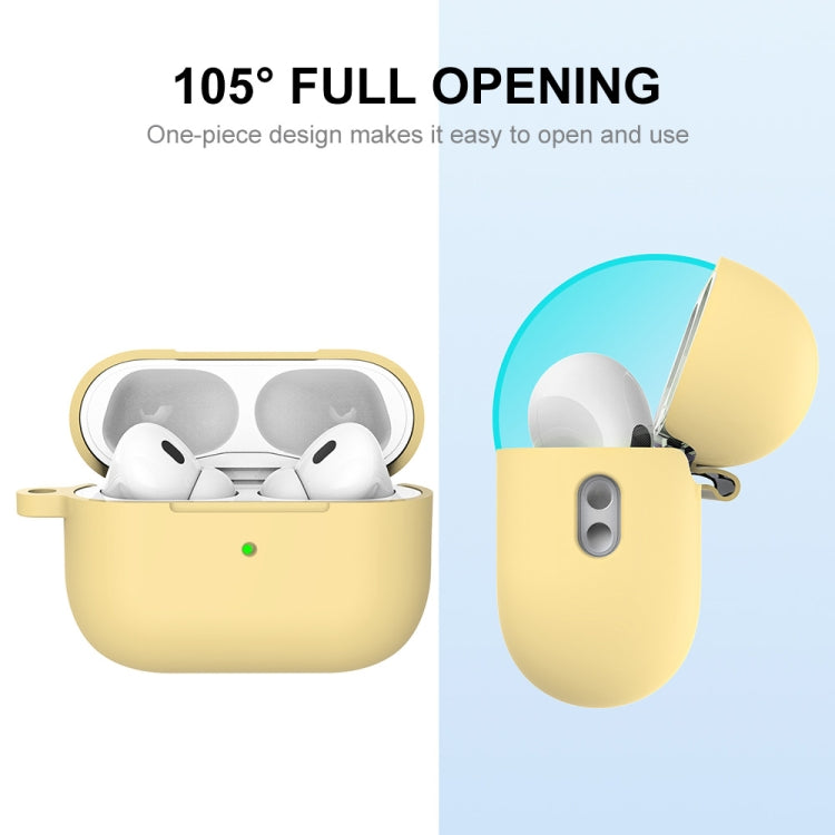 For Apple AirPods Pro 2 2022 ENKAY Thickened Silicone Protective Case with Keychain(Yellow) - HoMEdemic™ 